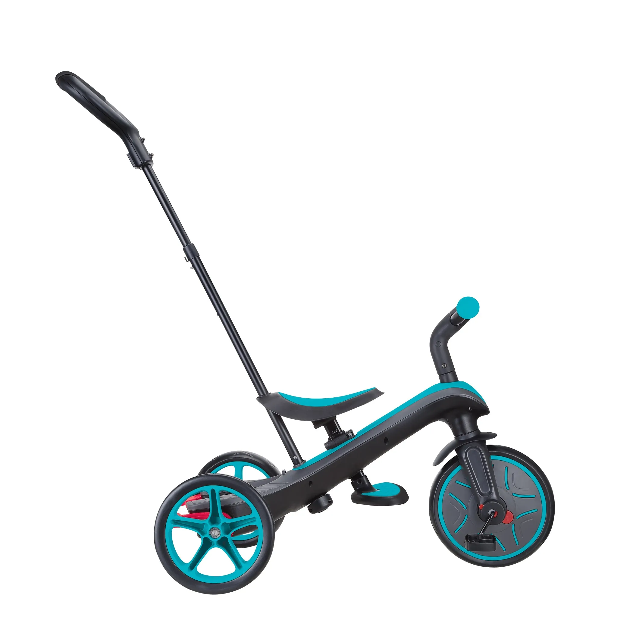 Globber Explorer Trike 4-In-1 - Teal (New Canopy, New Handlebar, New Handlegrip Skin) (10M - 5Y)