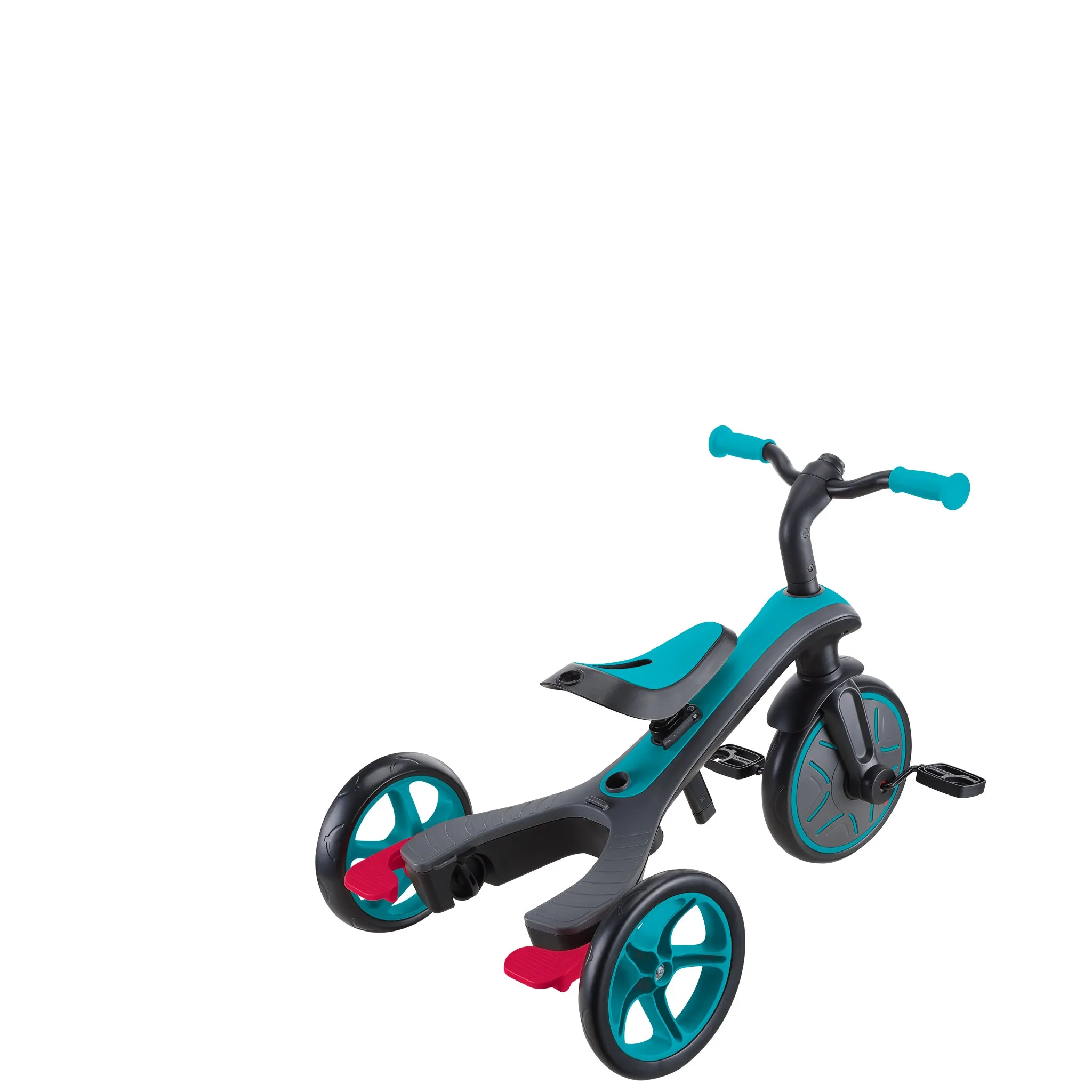 Globber Explorer Trike 4-In-1 - Teal (New Canopy, New Handlebar, New Handlegrip Skin) (10M - 5Y)