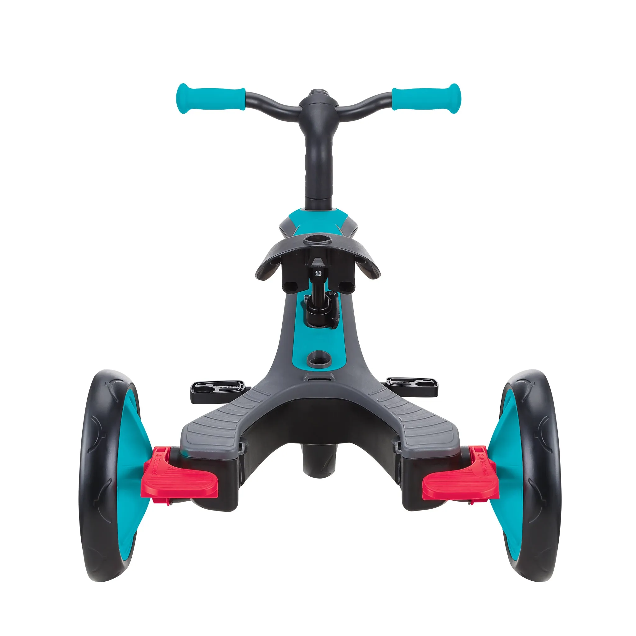 Globber Explorer Trike 4-In-1 - Teal (New Canopy, New Handlebar, New Handlegrip Skin) (10M - 5Y)