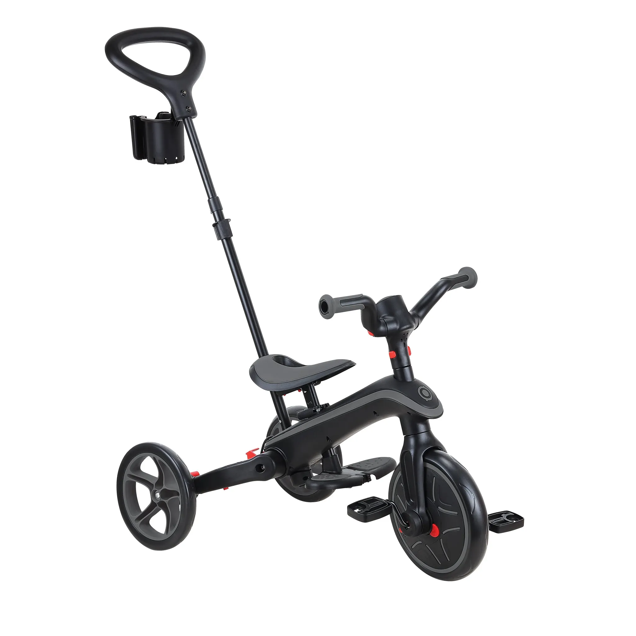 Globber Explorer Trike Foldable 4-In-1 - Black Grey (10M - 5Y)