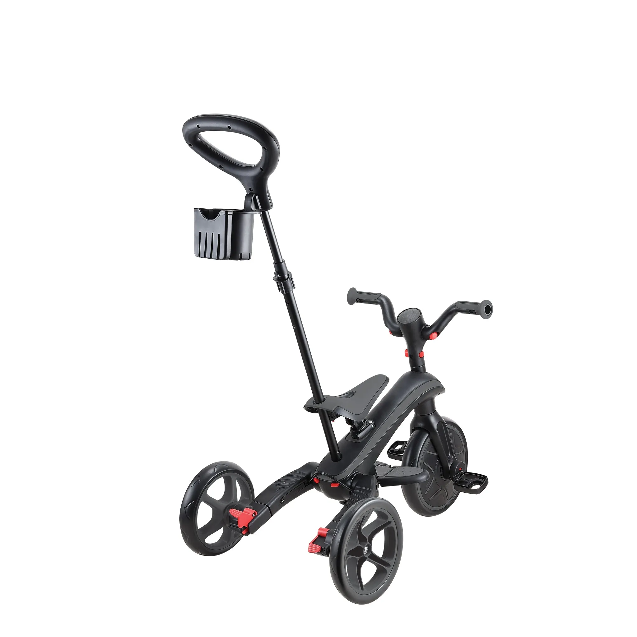 Globber Explorer Trike Foldable 4-In-1 - Black Grey (10M - 5Y)