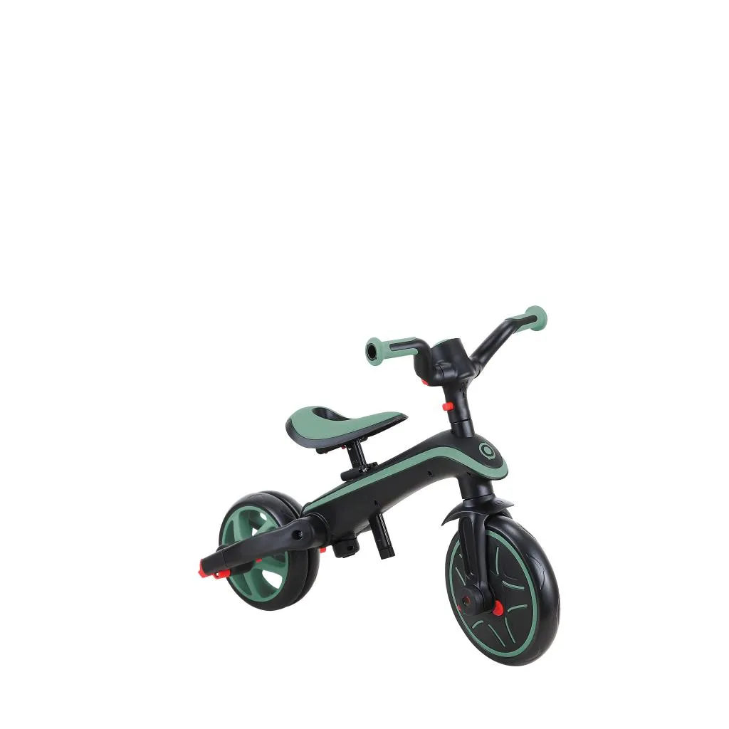 Globber Explorer Trike Foldable 4-In-1 - Olive (10M - 5Y)