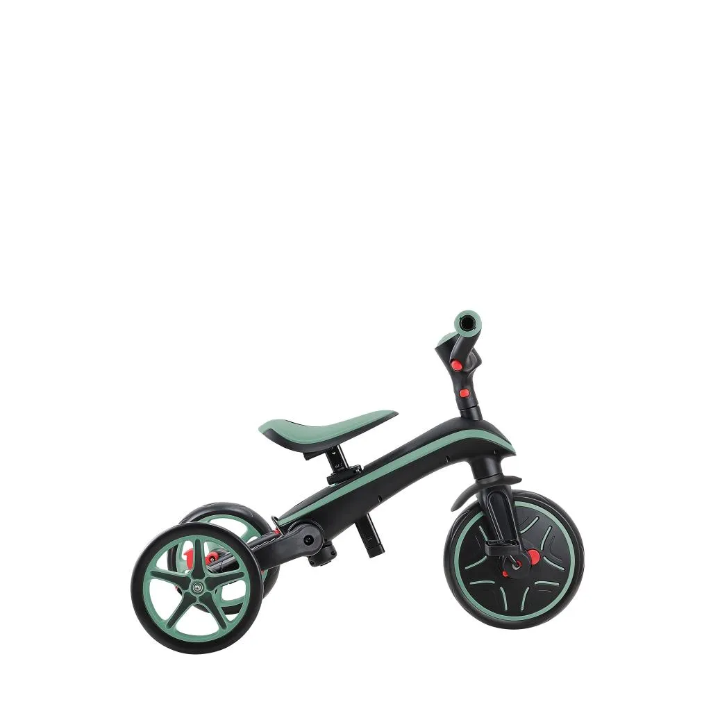 Globber Explorer Trike Foldable 4-In-1 - Olive (10M - 5Y)