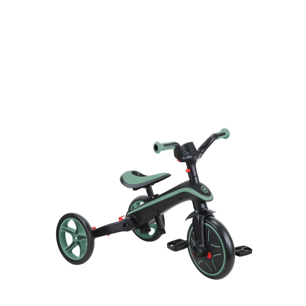 Globber Explorer Trike Foldable 4-In-1 - Olive (10M - 5Y)
