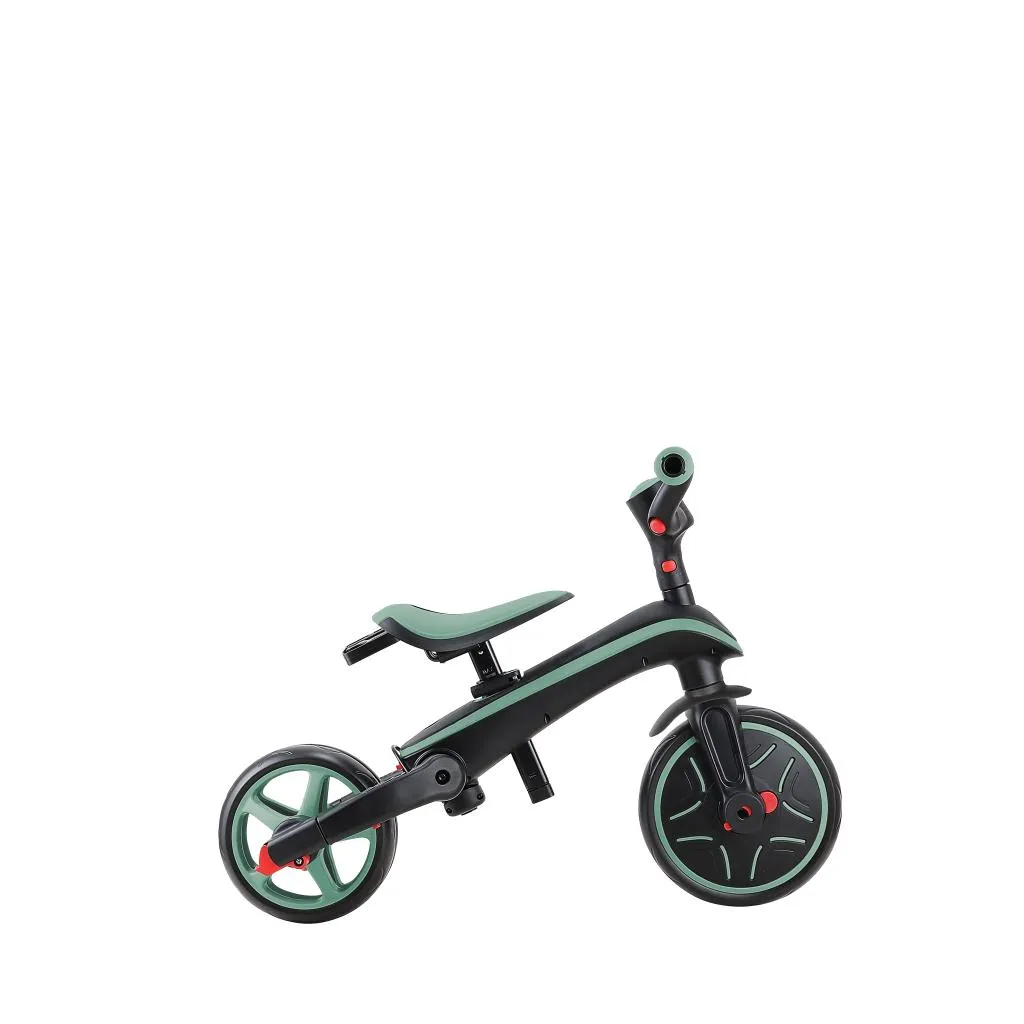 Globber Explorer Trike Foldable 4-In-1 - Olive (10M - 5Y)