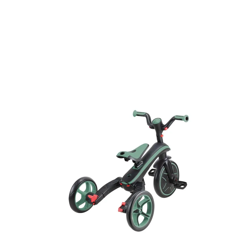 Globber Explorer Trike Foldable 4-In-1 - Olive (10M - 5Y)