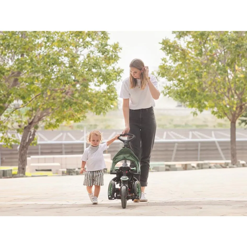 Globber Explorer Trike Foldable 4-In-1 - Olive (10M - 5Y)