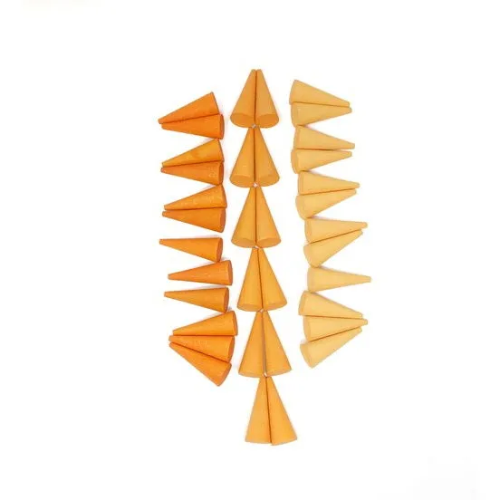 Grapat | Mandala | Orange Cones 36 Pieces