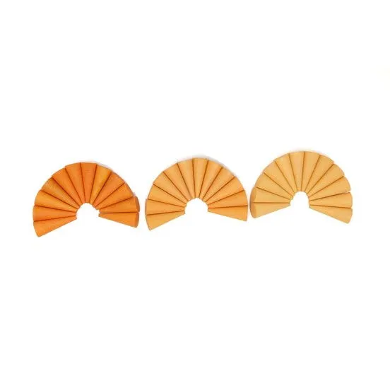Grapat | Mandala | Orange Cones 36 Pieces