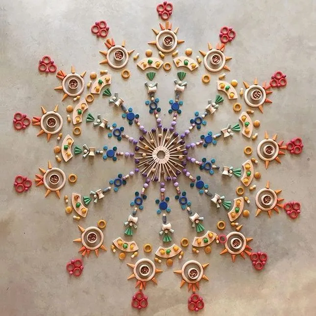 Grapat | Mandala | Orange Cones 36 Pieces