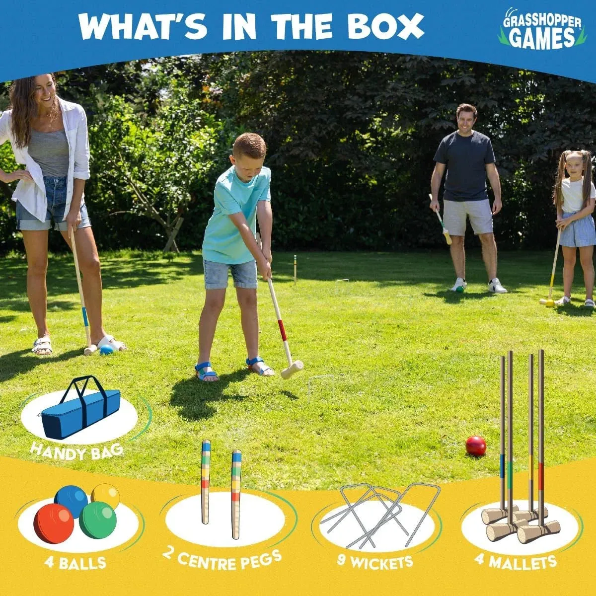 Grasshopper Games Croquet Set