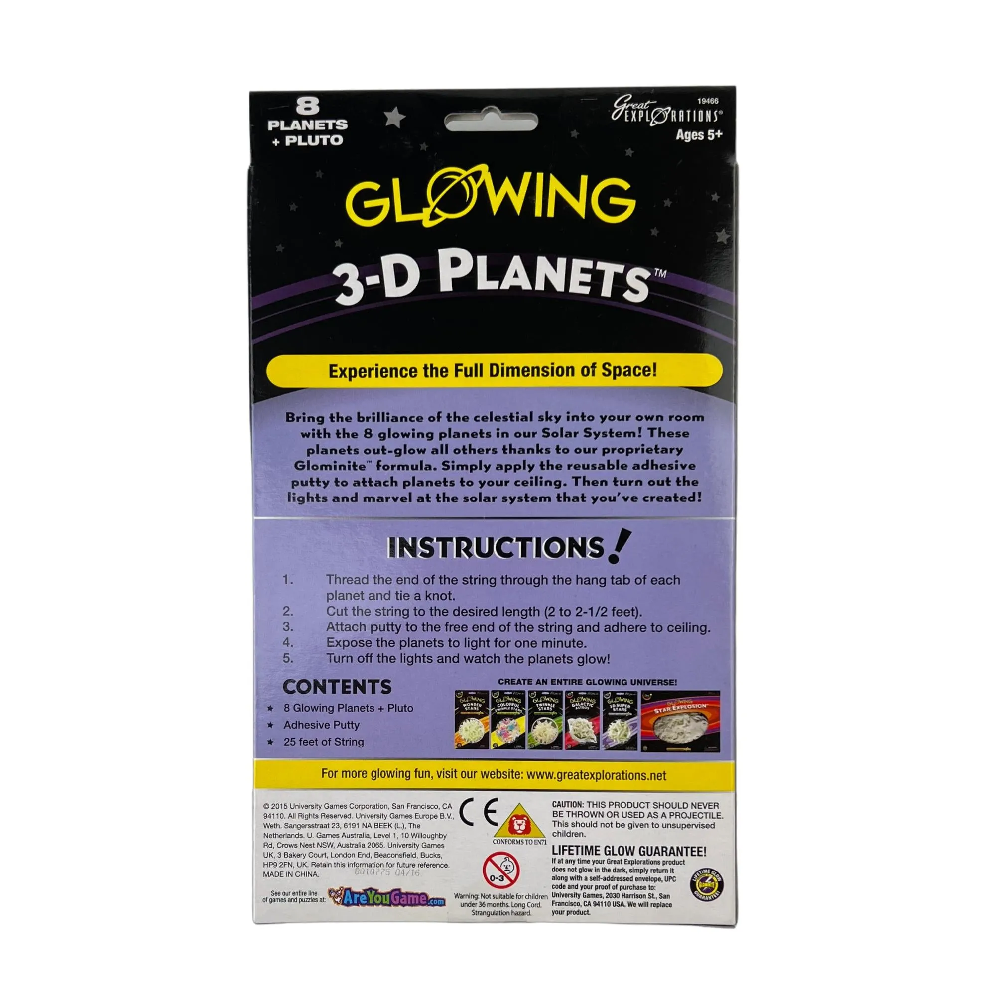 Great Explorations Glowing 3-D Planets