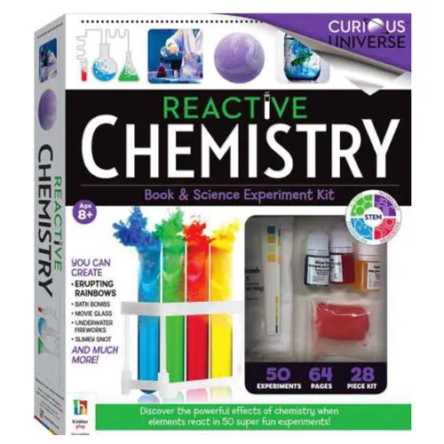 Hinkler Play Curious Universe Reactive Chemistry Book & Science Experimnet Kit