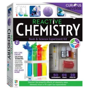 Hinkler Play Curious Universe Reactive Chemistry Book & Science Experimnet Kit
