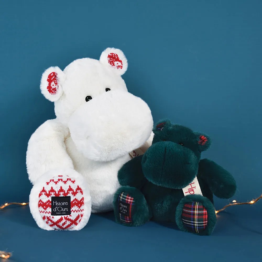 Histoire d'Ours Hippo Xmas White 40cm
