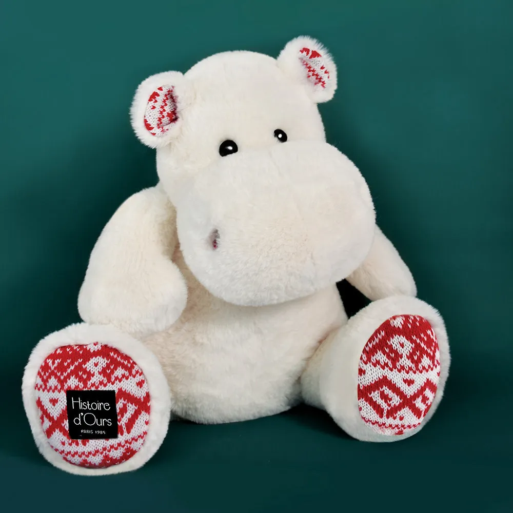 Histoire d'Ours Hippo Xmas White 40cm