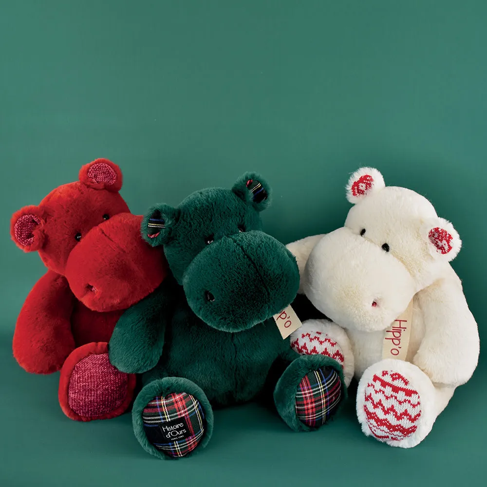 Histoire d'Ours Hippo Xmas White 40cm