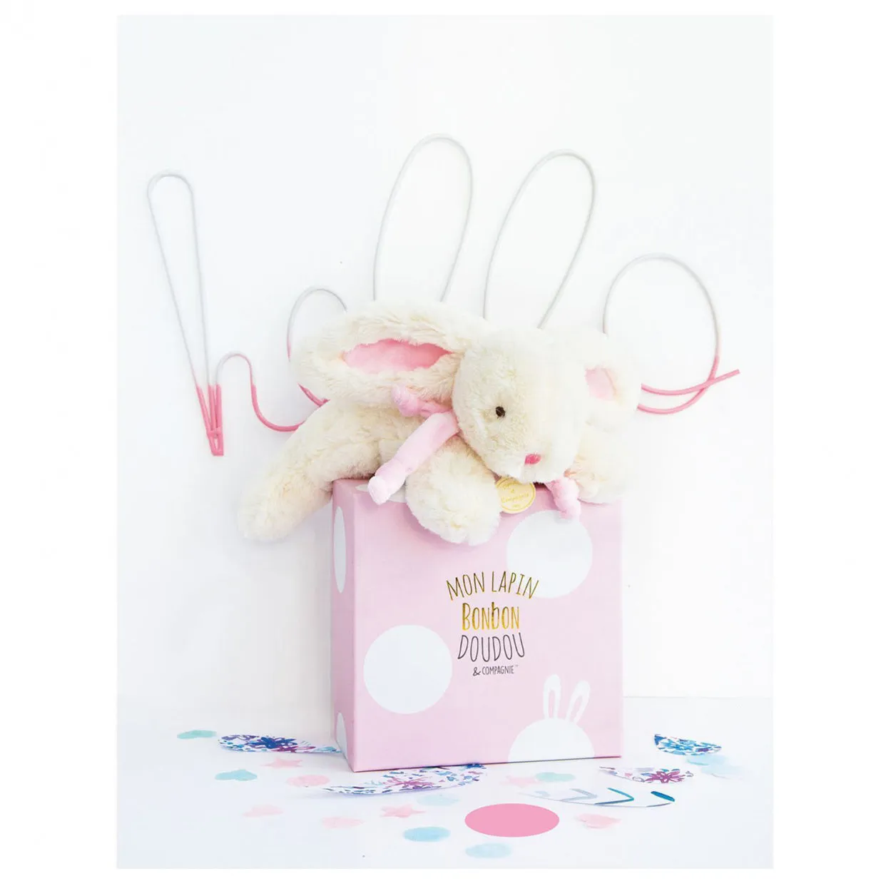 Histoire d'Ours Lapin Bonbon - Rose