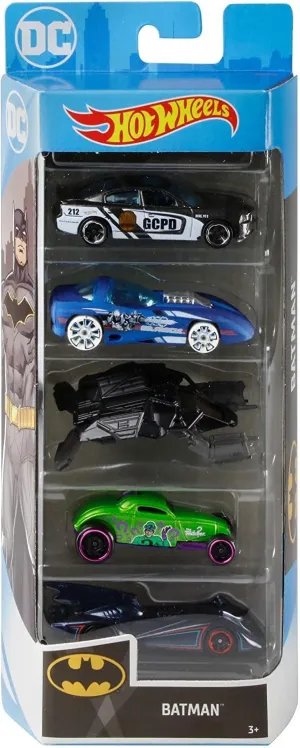 Hot Wheels Batman Set of 5 Diecast Cars