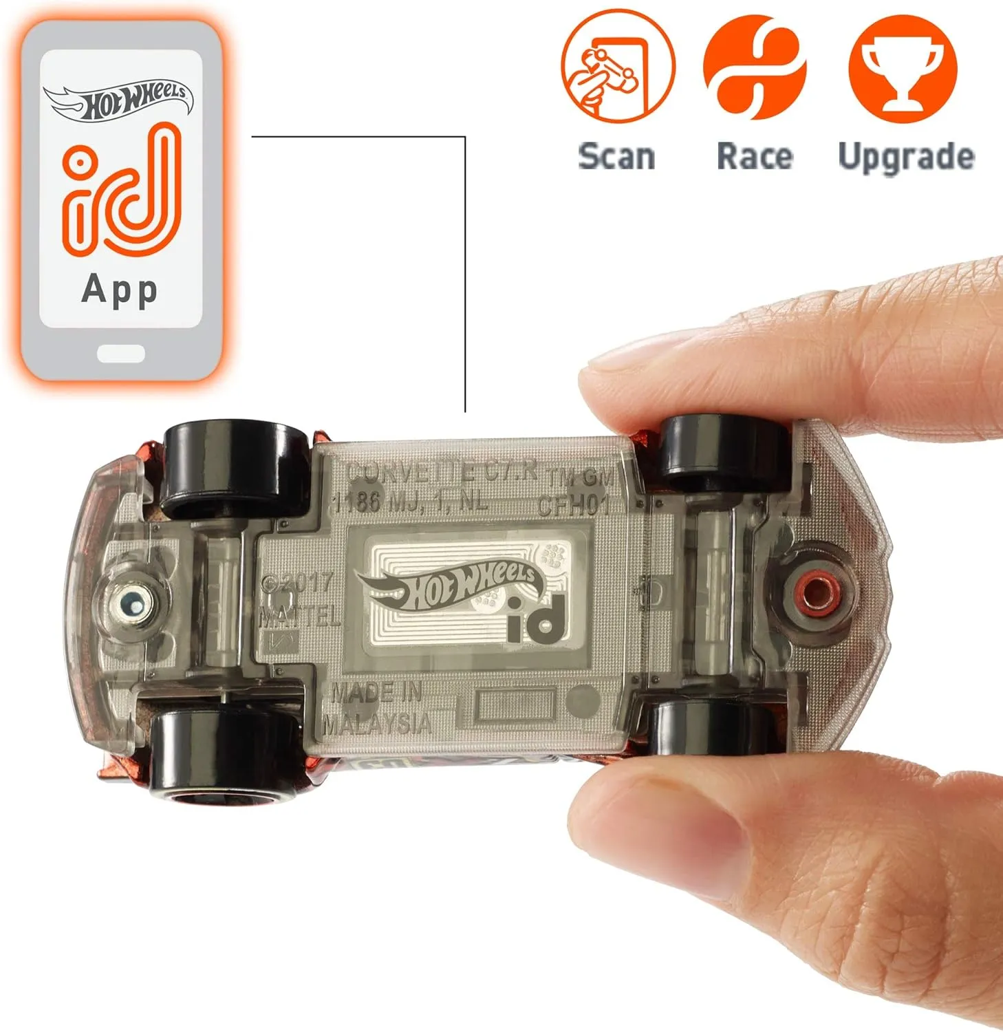 Hot Wheels ID Corvette C7R - Interactive Racing Car for Ages 8  (FXB04)