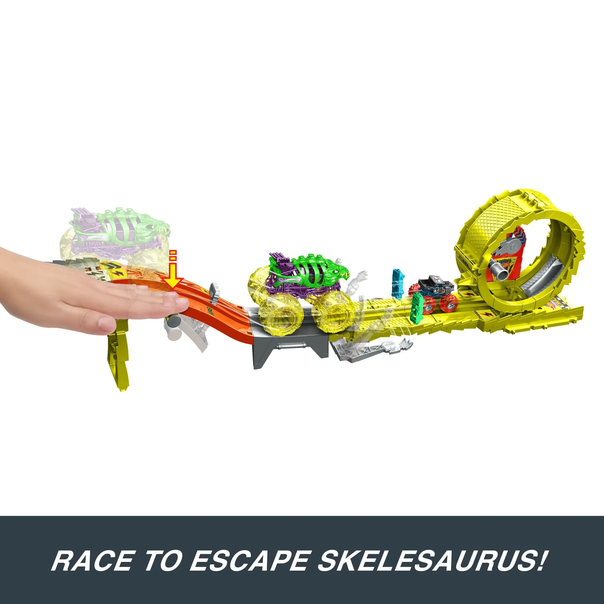 Hot Wheels Monster Trucks Power Smashers Chase Challenge Trackset