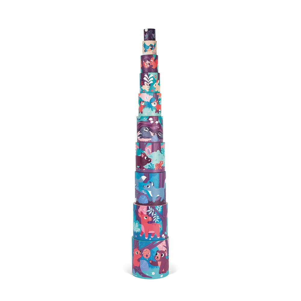 Janod Forest Animal Round Stacking Pyramid