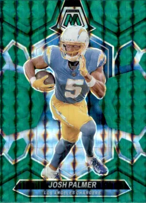 Josh Palmer, Green Prizm, 2024 Panini Mosaic Football NFL
