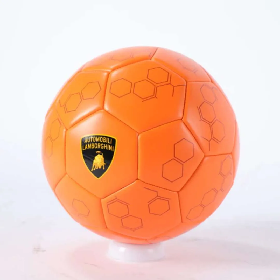 LAMBORGHINI PVC SOCCER BALL MACHINE STITCHED- ORANGE Size 5 by Mesuca