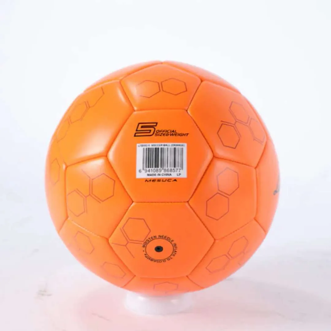 LAMBORGHINI PVC SOCCER BALL MACHINE STITCHED- ORANGE Size 5 by Mesuca