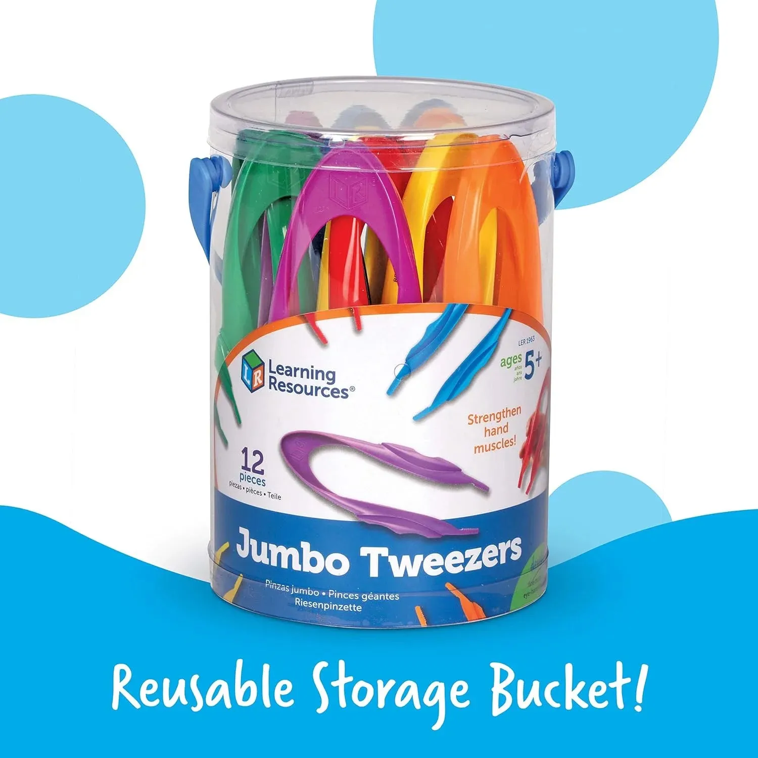Learning Resources Jumbo Tweezers Set of 12