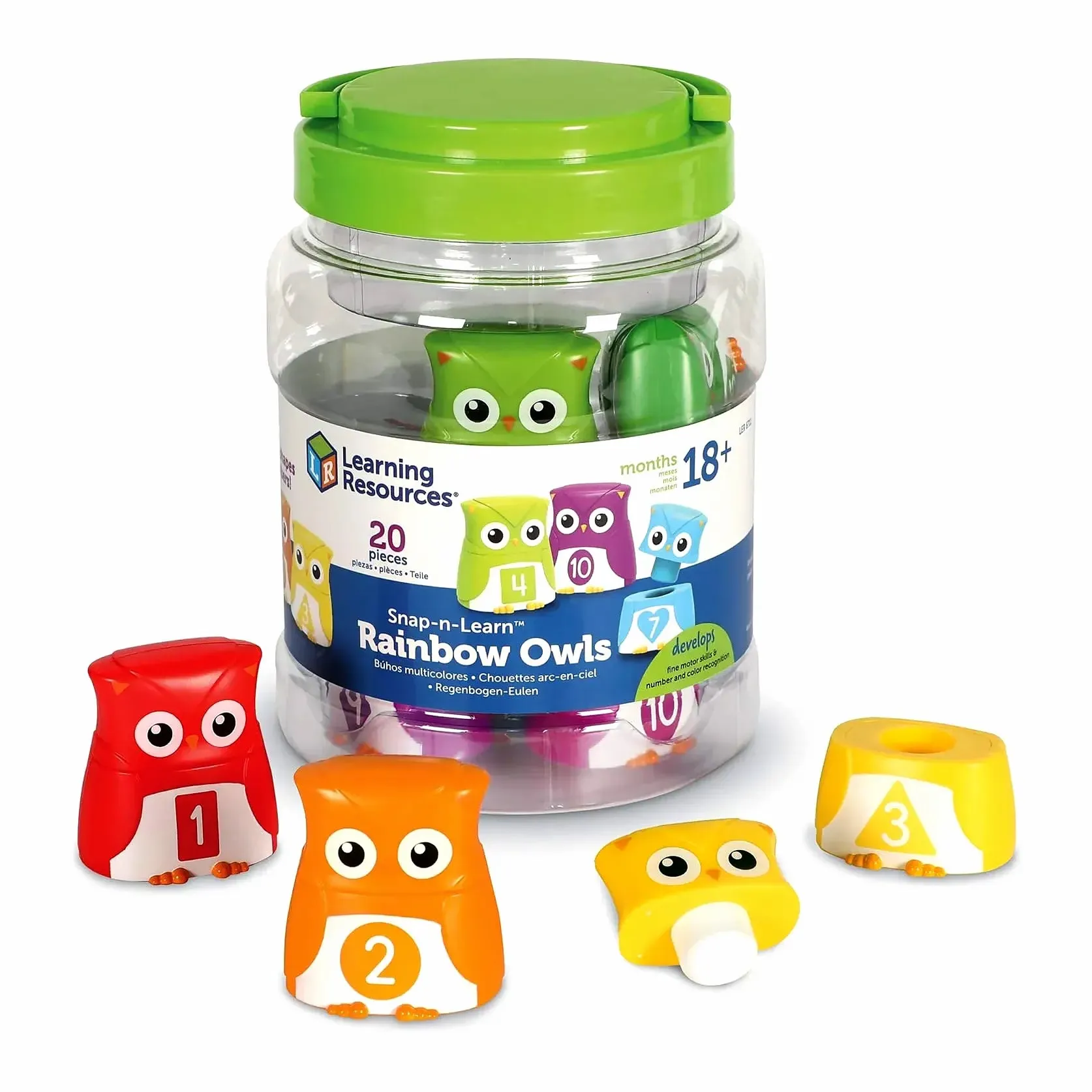 Learning Resources Snap-N-Learn Rainbow Letter Owls