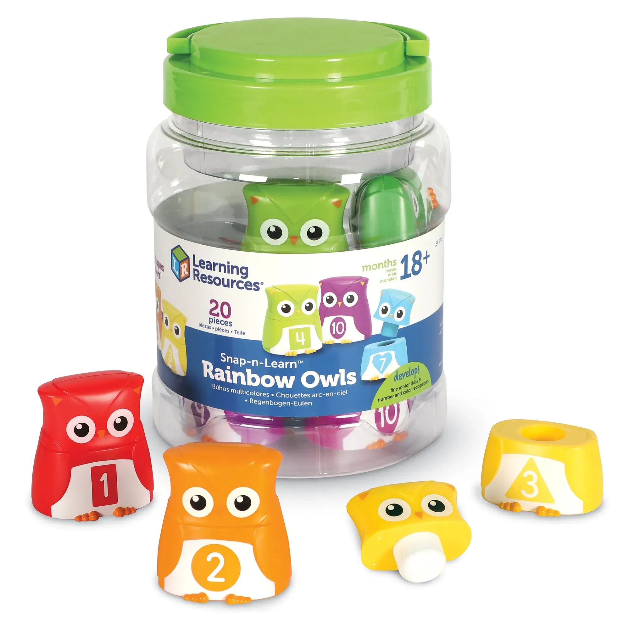 Learning Resources Snap-N-Learn Rainbow Letter Owls