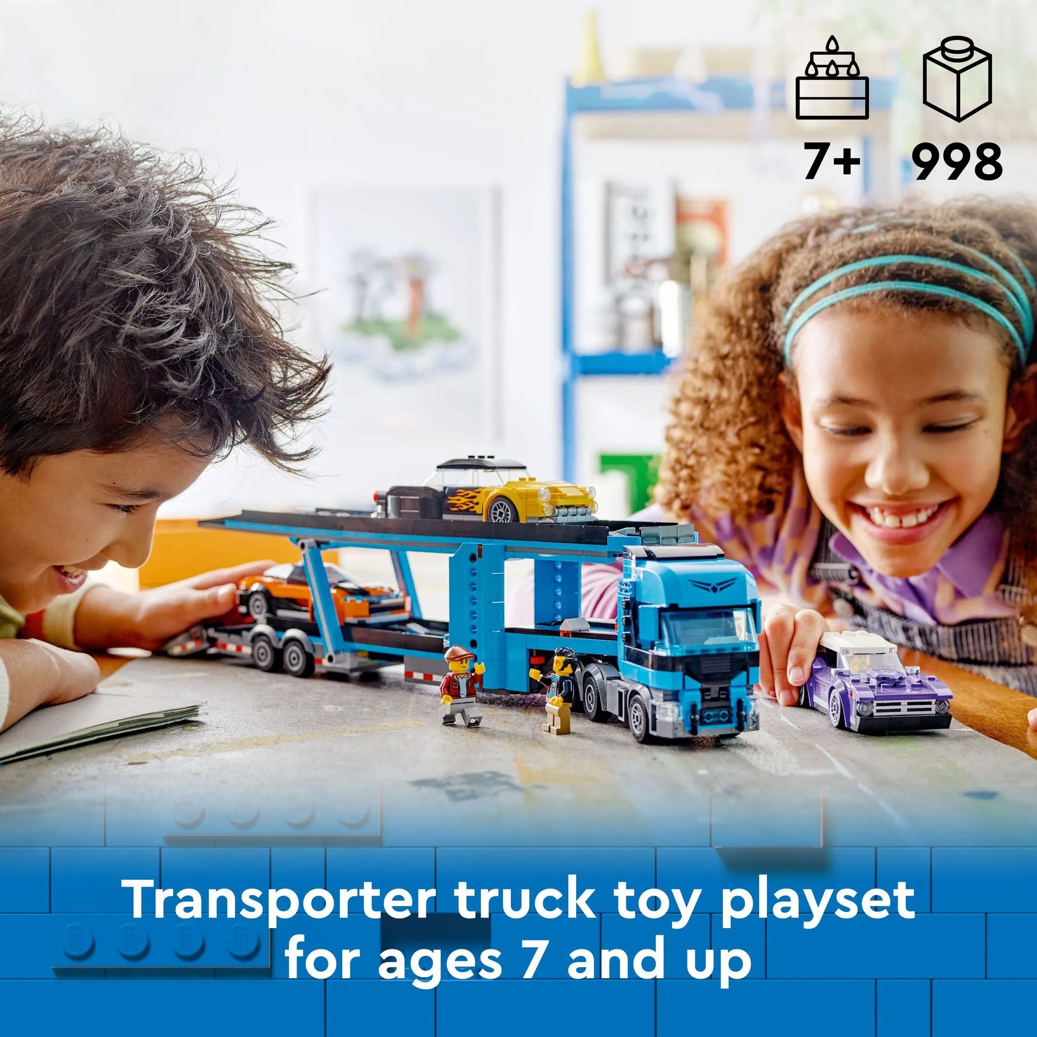 LEGO 60408 City Car Transporter Truck With Sports Cars