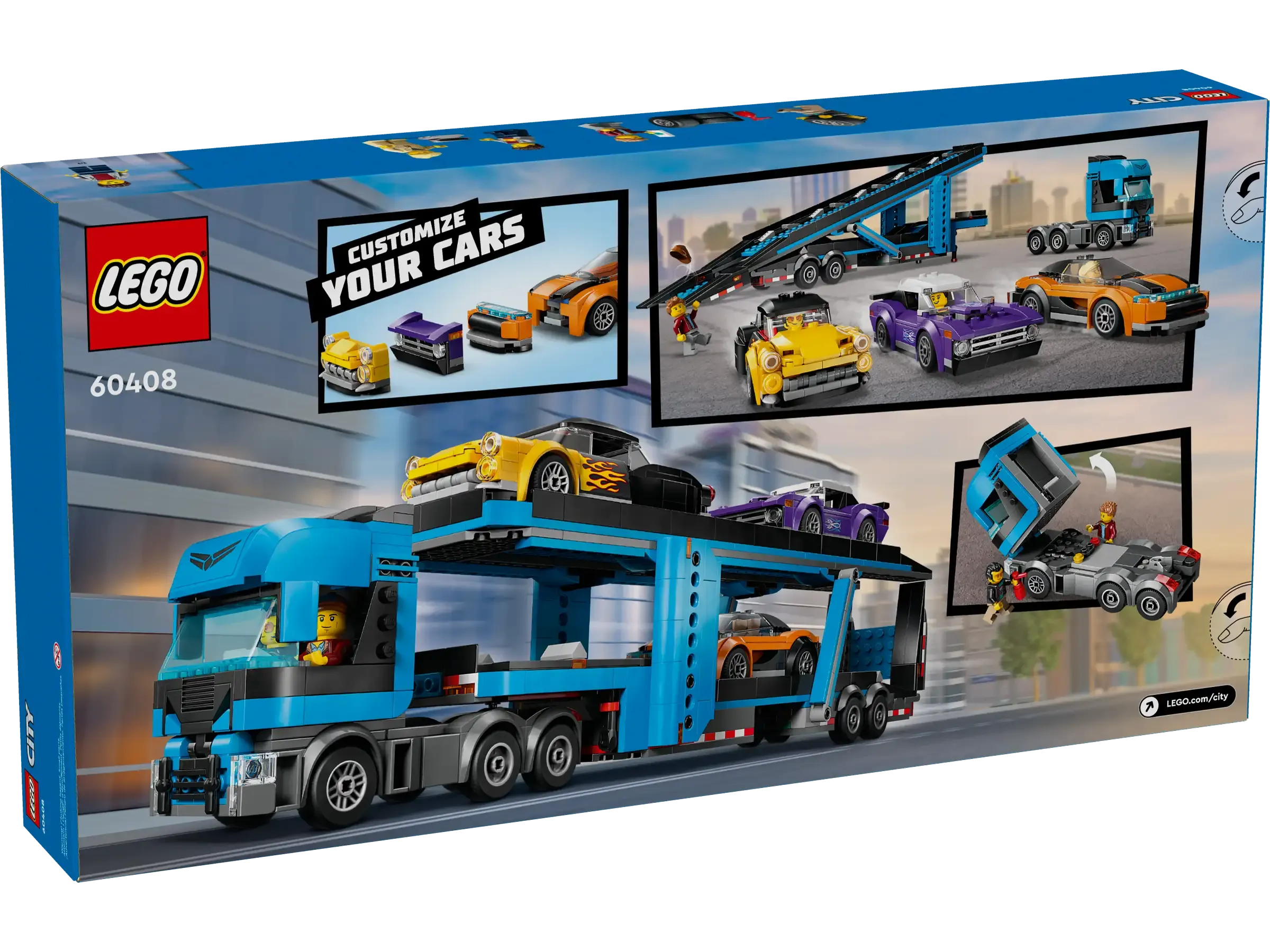 LEGO 60408 City Car Transporter Truck with Sports Cars
