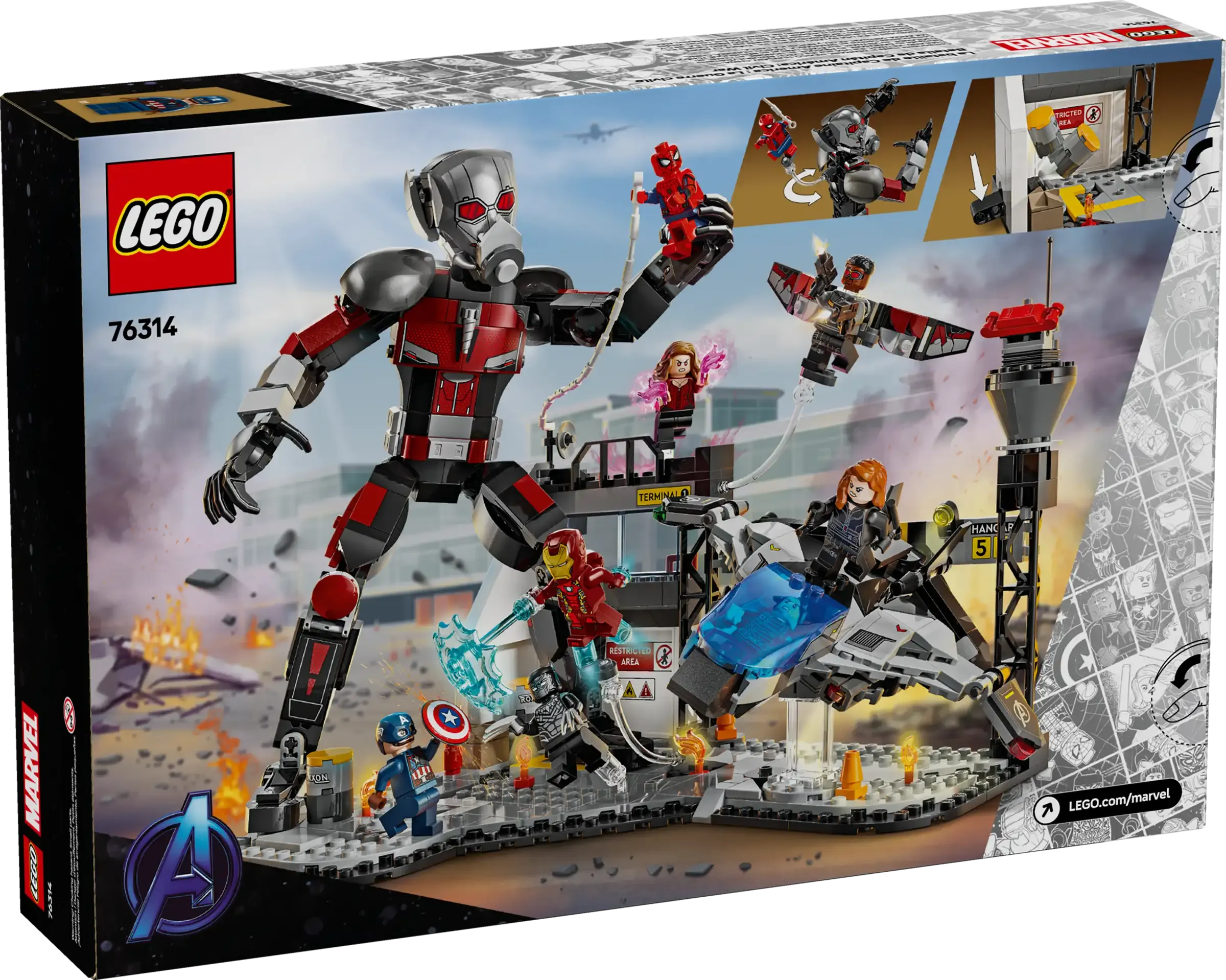 LEGO MARVEL 76314 Captain America: Civil War Action Battle