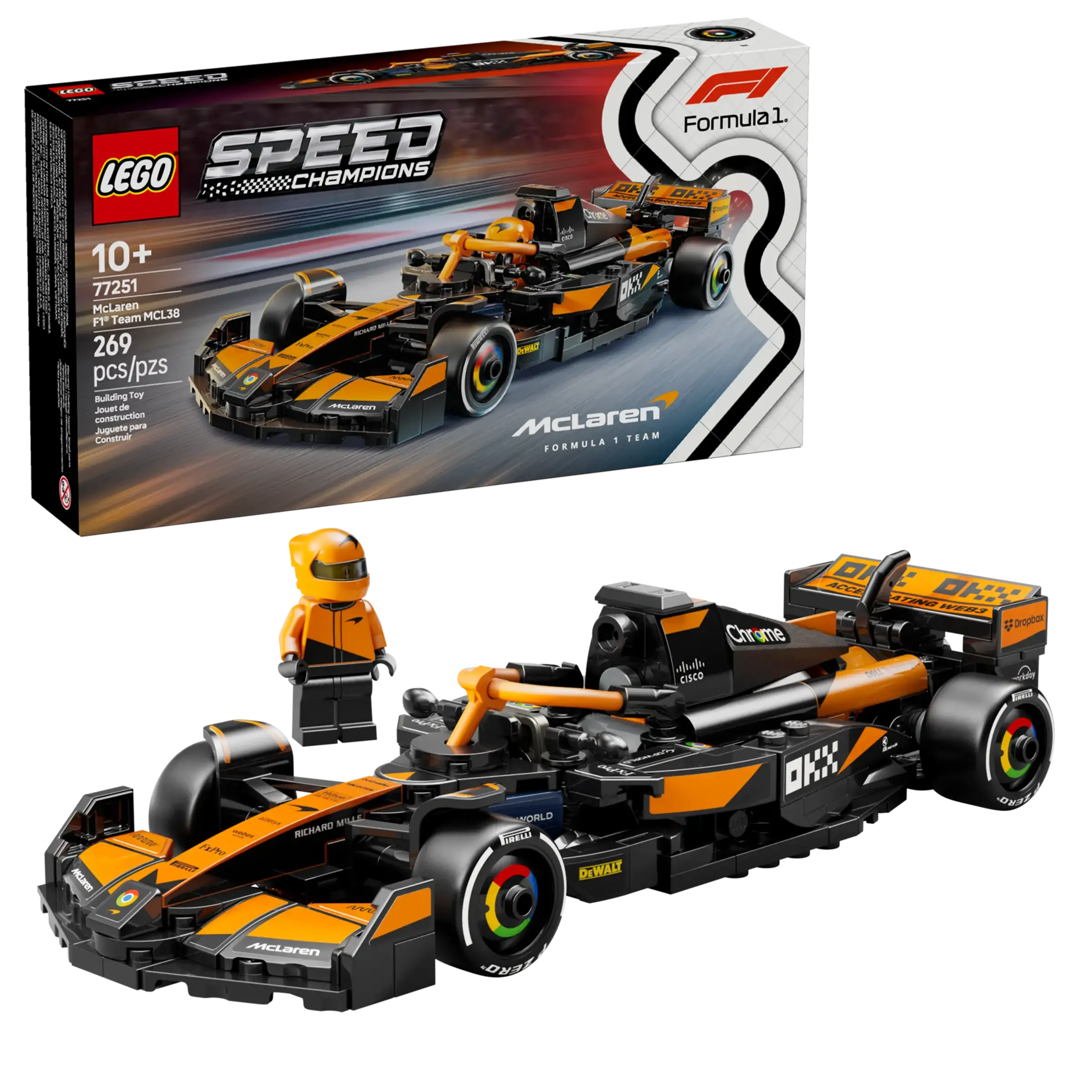 LEGO SPEED CHAMPIONS 77251 McLaren F1 Team MCL38 Race Car
