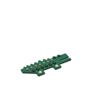 Liewood: Cal Crocodile Pop Toy - Faune Green Multi Mix