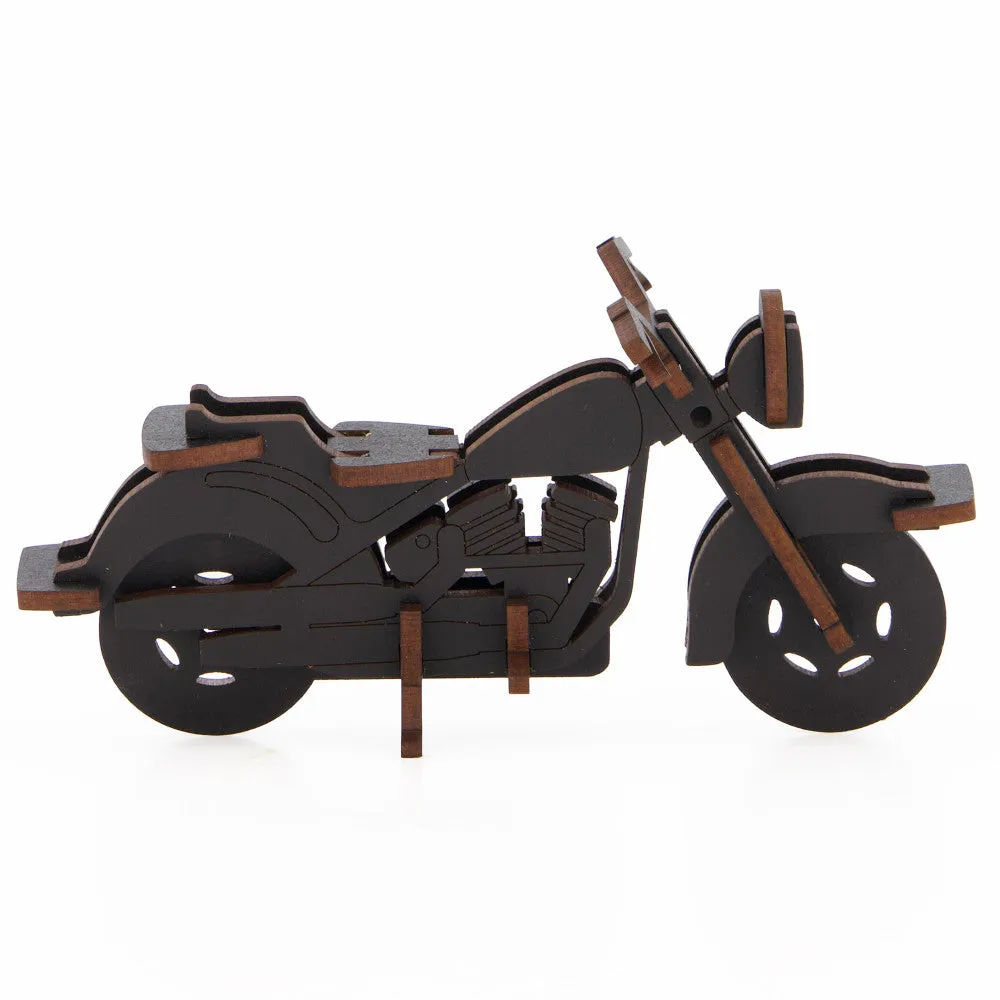Little & Wood: Cruiser - Medium 3D Wooden Bike Puzzle Kit, Black