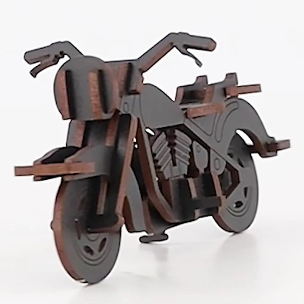 Little & Wood: Cruiser - Medium 3D Wooden Bike Puzzle Kit, Black