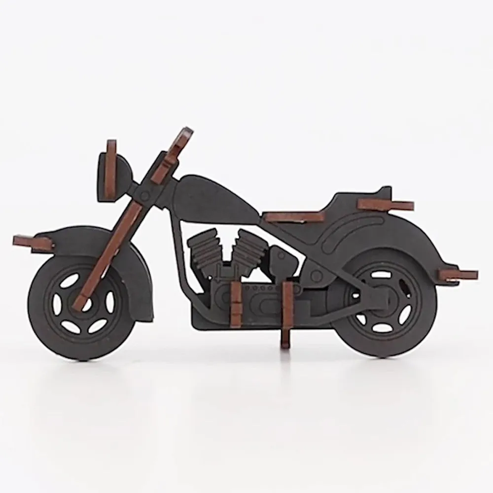 Little & Wood: Cruiser - Medium 3D Wooden Bike Puzzle Kit, Black