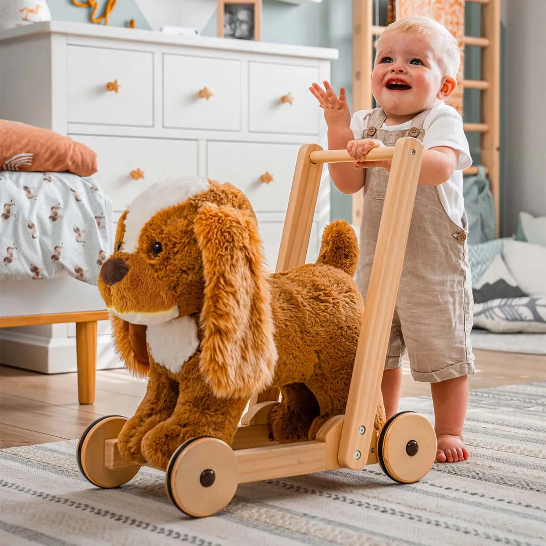 Little Bird Told Me Peanut Pup Baby Walker / Push Along - Brown