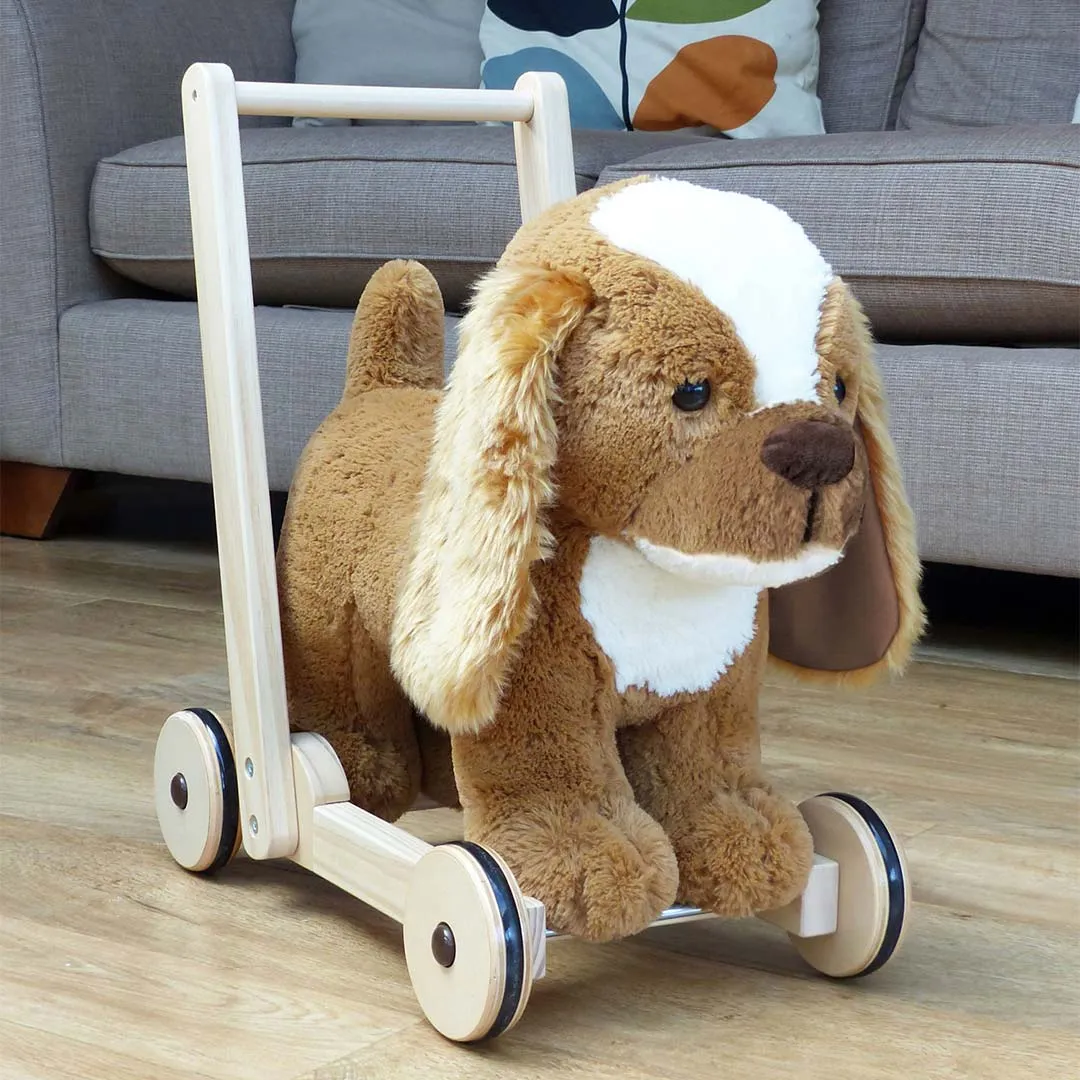 Little Bird Told Me Peanut Pup Baby Walker / Push Along - Brown