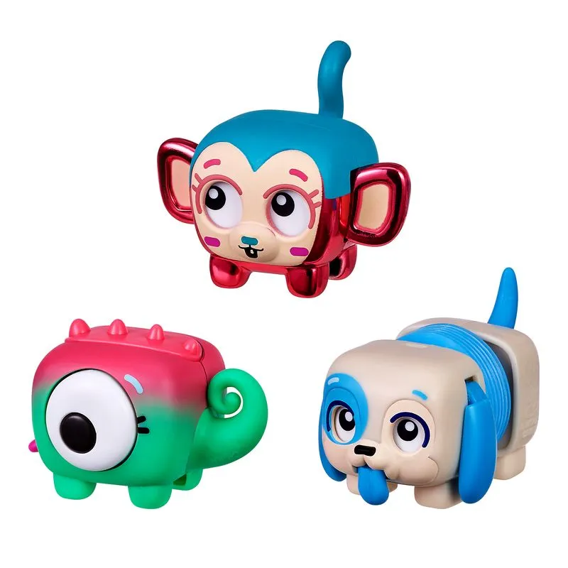 Little Live Pets Squirkies Fidget Pets 3 Pack Series 1 Metallic Cheeky Monkey