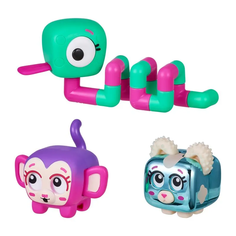 Little Live Pets Squirkies Fidget Pets 3 Pack Series 1 Metallic Clickety Cat
