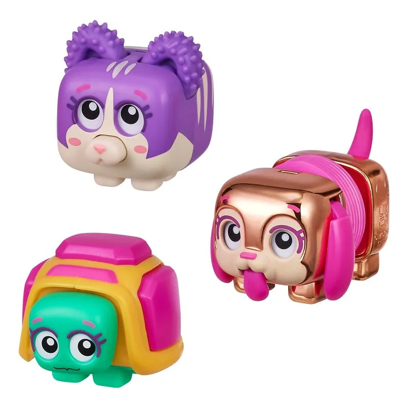 Little Live Pets Squirkies Fidget Pets 3 Pack Series 1 Metallic Pop Tube Pup