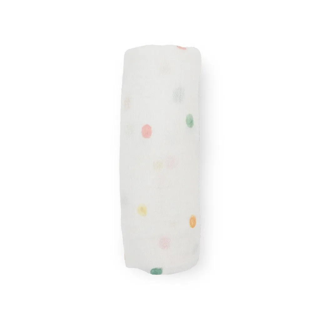 Little Unicorn Single Cotton Muslin Swaddle | Party Dots