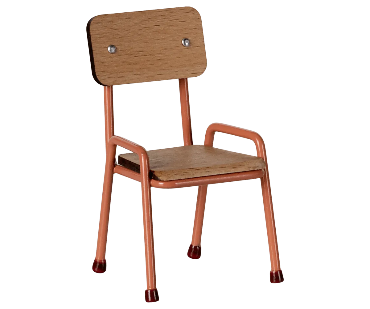 Maileg Chair Mouse Coral SS25: NEW ARRIVAL