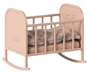 Maileg Cradle My Sized, Powder Pink Cot SS25: NEW ARRIVAL