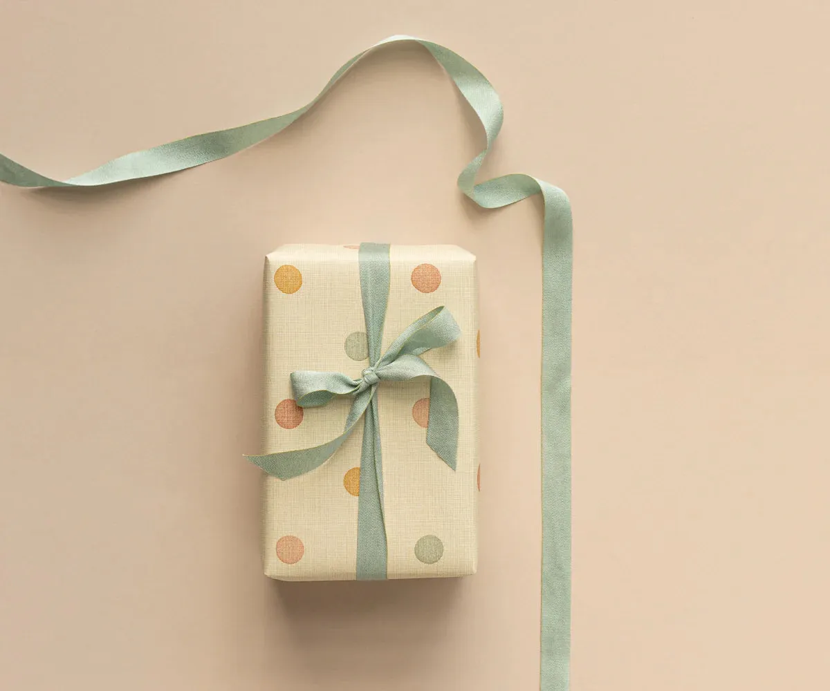 Maileg Dusty Mint Ribbon, W: 13 mm x L: 10 m : SS25 NEW ARRIVAL
