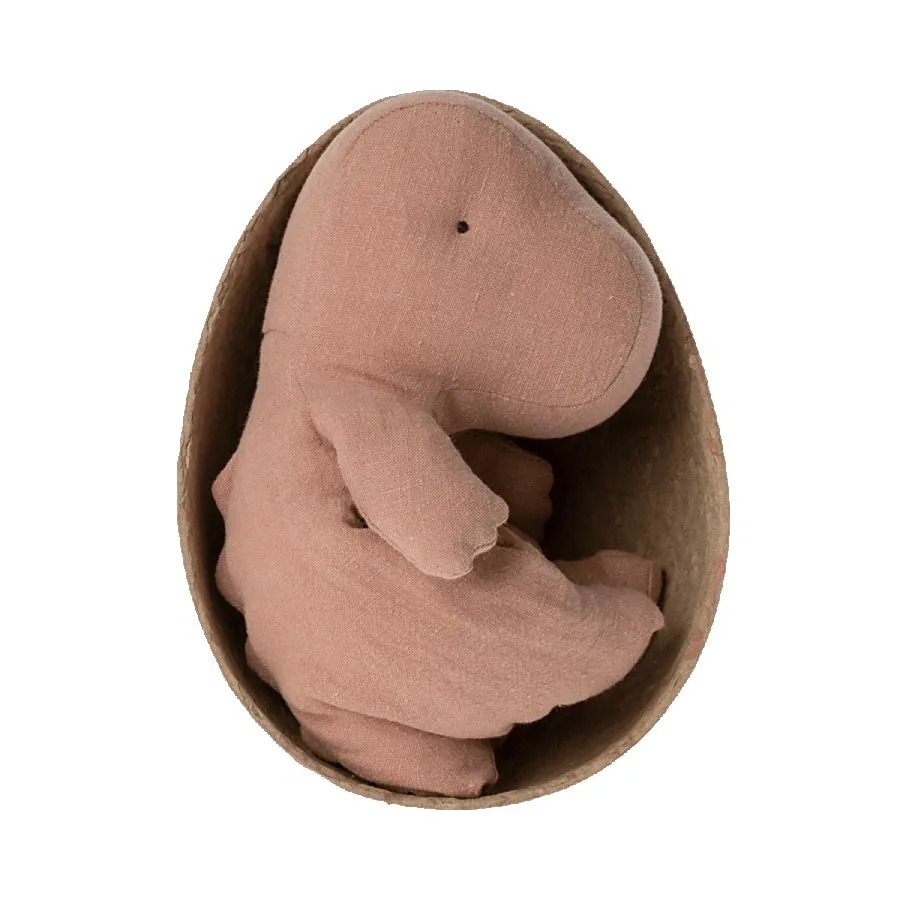 Maileg Gantosaurus in Egg, Small - Old Rose